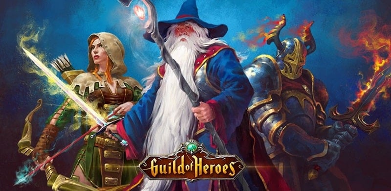 Tải game hack Guild of Heroes MOD APK (Mua sắm miễn phí/Không hồi chiêu) 1.156.15