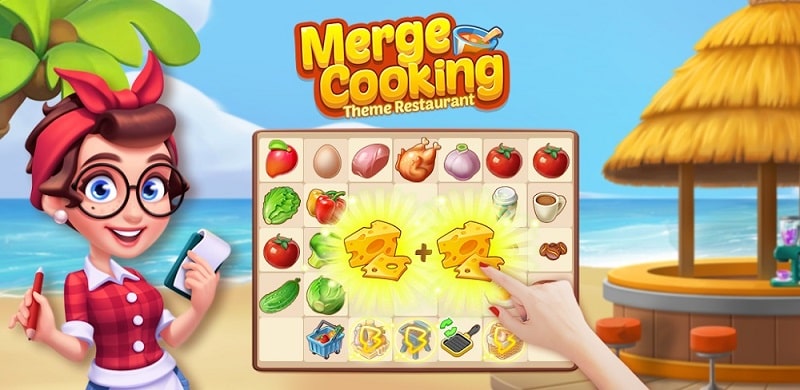 Tải game hack Merge Cooking:Theme Restaurant MOD APK (Vô hạn tiền) 1.1.04