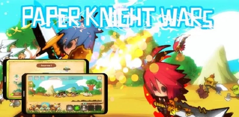 Tải game hack Paper Knight Wars MOD APK (Menu/Hệ số sát thương, phòng thủ) 23.11.22