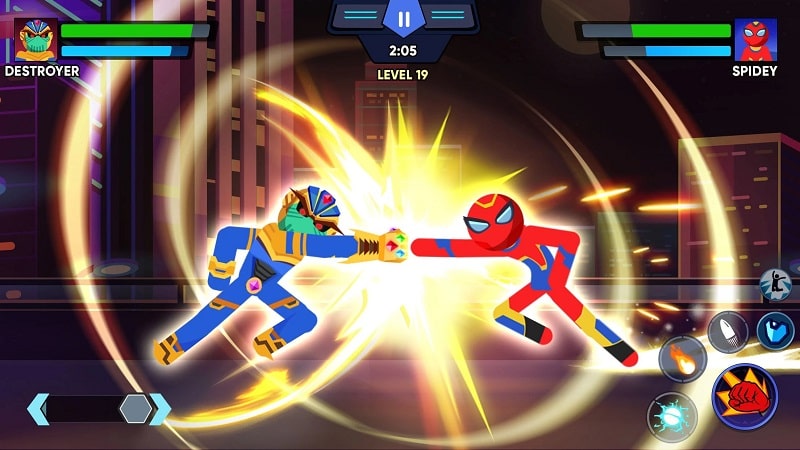 Super Stickman Fighting Battle mod android free 