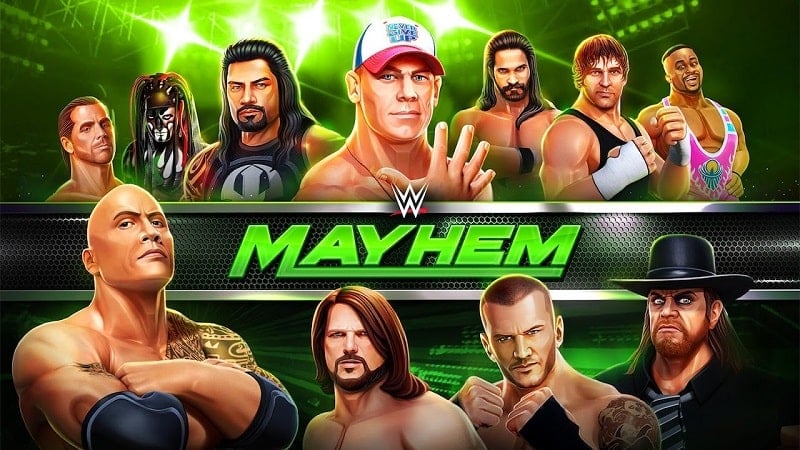 Tải game hack WWE Mayhem MOD APK (Menu, Vô hạn tiền/Hệ số sát thương, phòng thủ) 1.71.122