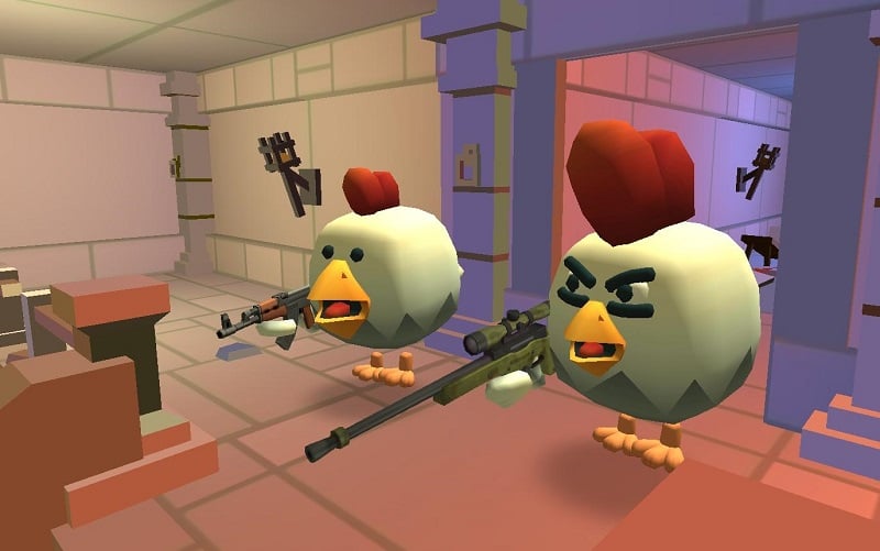 Tải game hack Chicken Gun MOD APK (Vô hạn tiền/Bất tử/Level/Antiban) 3.7.01