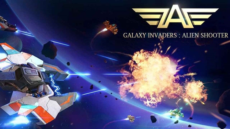Tải game hack Galaxy Invaders: Alien Shooter MOD APK (Vô hạn tiền, thẻ) 2.9.41