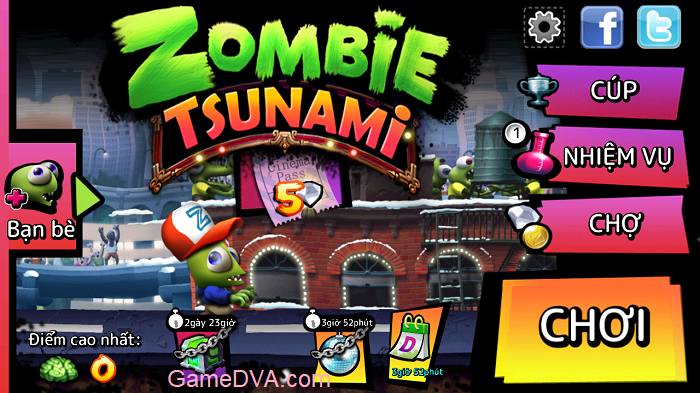 Tải game hack Zombie Tsunami MOD APK (Menu, Vô hạn tiền/Max level, mở khóa) 4.5.130